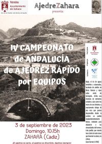 Convocatoria del Campeonato de Andalucía de ajedrez rápido por equipos 2023.